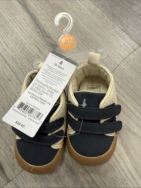 Carter's Navy, Tan and Cream Baby Walker Sneakers